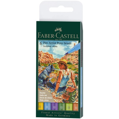 Set 6 linere Pitt Artist - Summer - Faber Castell