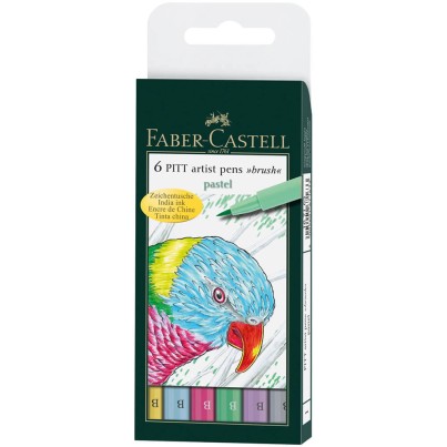 Set 6 linere Pitt Artist - Pastel - Faber Castell