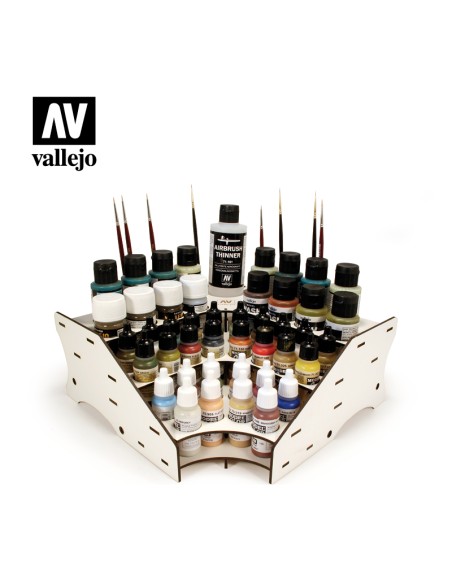 Modul de colt pentru stand depozitare culori modelism