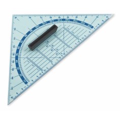 Echer plastic cu raportor si maner 21cm