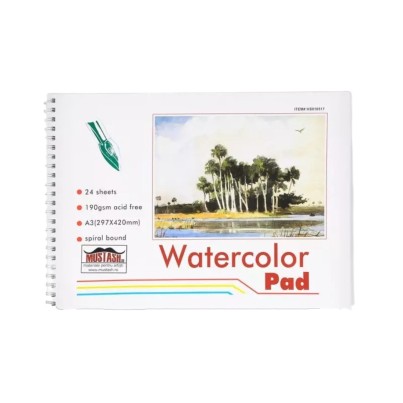 Mustash Watercolor Pad A3 190g