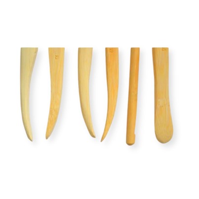Set 6 instrumente din bambus pentru olarit...