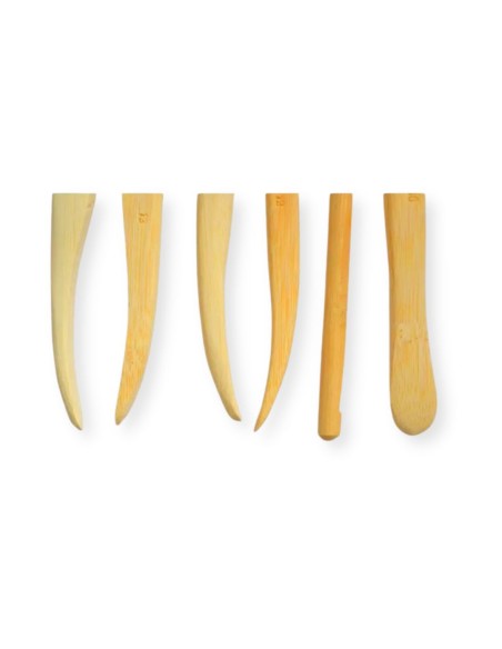 Set 6 instrumente din bambus pentru olarit cod.14069