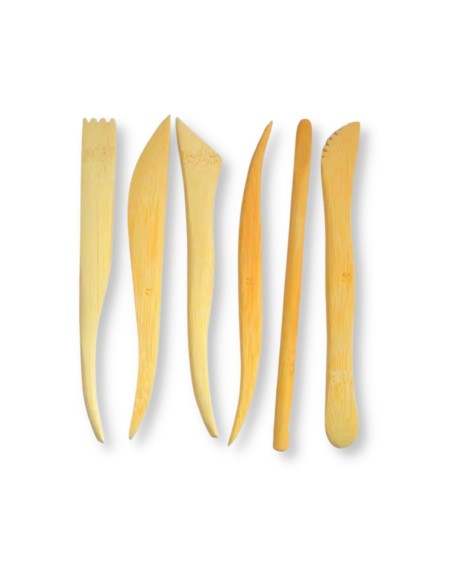 Set 6 instrumente din bambus pentru olarit cod.14069