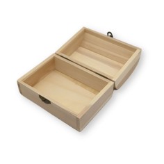 Cufar  lemn - 10.5 x 7 x 5.5 cm Obiect decorabil din lemn... 2