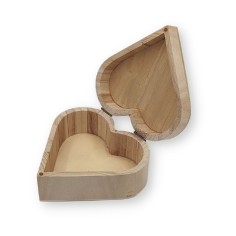Cutie lemn inima - 12 x 12 x 5.5 cm Obiect decorabil din... 2
