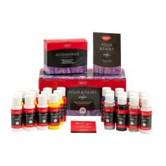 Set culori acrilice Pouring DACO AR482 – 20 culori x 60...