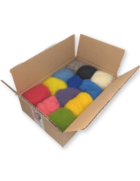 Lana color asortata pentru paslare 100g