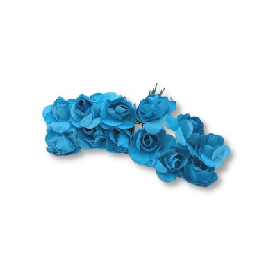 Set floricele pentru martisor 12 bc - trandafir albastru deschis