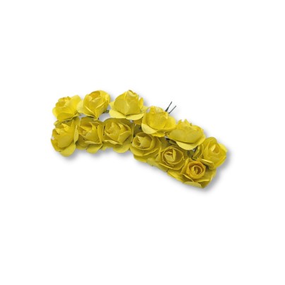Set floricele pentru martisor 12 bc - trandafir galben