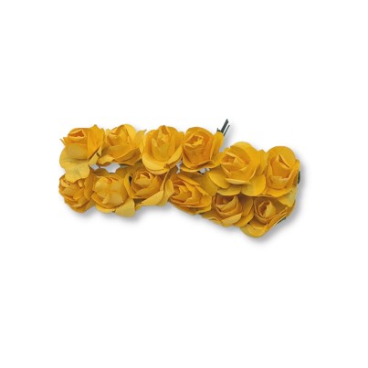 Set floricele pentru martisor 12 bc - trandafir galben inchis