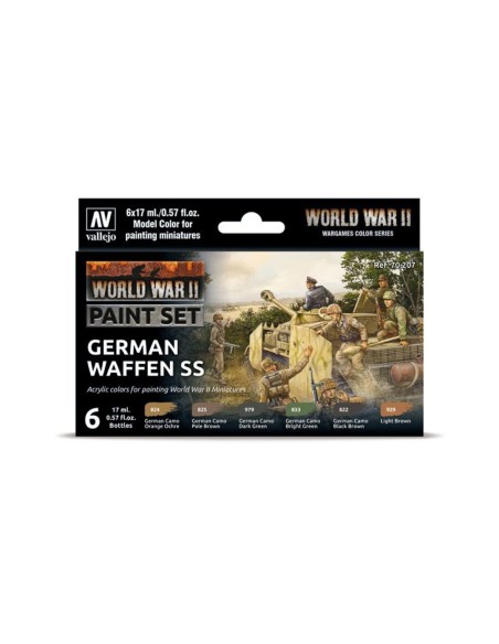 Model Color Set - WWII German Waffen SS - Vallejo 70207