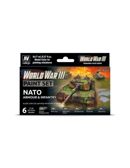 Model Color Set - WWII Nato Armour & Infantry- Vallejo 70223