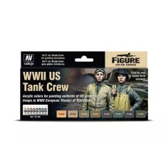 Model Color Set - WWII US Tank Crew - Vallejo 70186