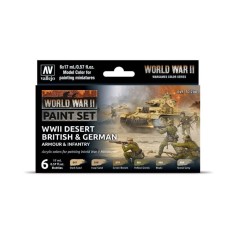 Model Color Set - WWII Desert British & German Armour &...