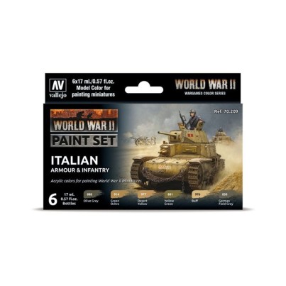 Model Color Set - WWII Italian Armour & Infantry - Vallejo 70209