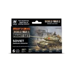 Model Color Set - WWII Soviet Armour & Infantry - Vallejo...