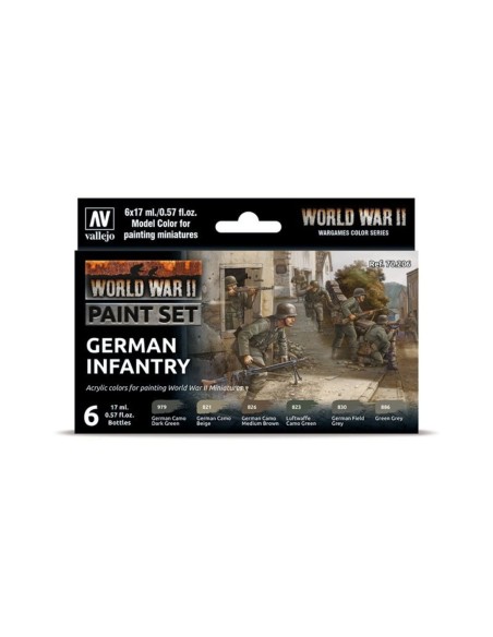 Model Color Set - WWII German Infantry - Vallejo 70206