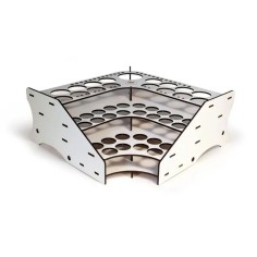 Modul de colt pentru stand depozitare culori modelism