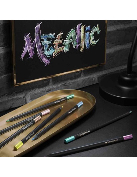 Creioanele colorate metalice Black Edition Faber Castell