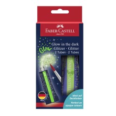 Set lipici glitter glow in the dark 2x12ml Faber Castell