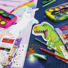 Set lipici glitter glow in the dark 2x12ml Faber Castell 2