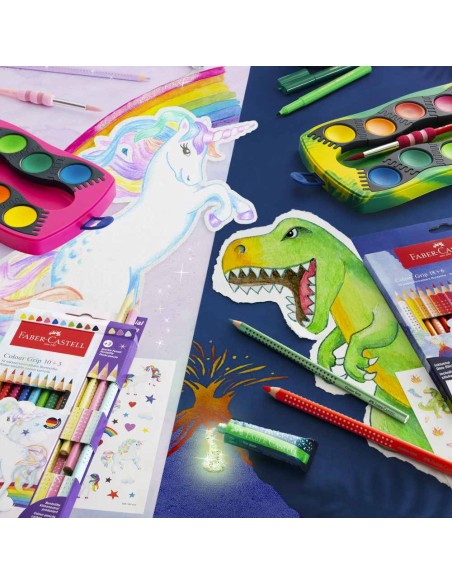 Set lipici glitter glow in the dark 2x12ml Faber Castell