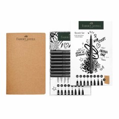 Set Pitt Artist Pen Sketching 8 buc. + Sketchbook Faber... 2