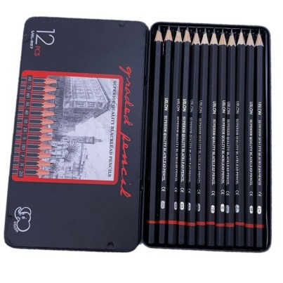 Set 12 creioane grafit Uslon – durități 8B–2H,...