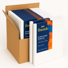 Pachet 20 bucăți Pânză pictură pe șasiu 30×30 cm – Deli...