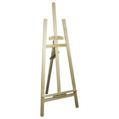 Șevalet din lemn natur 1,45 m – pliabil, pentru pictură...
