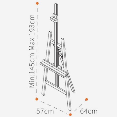 Studio Easel with wheels