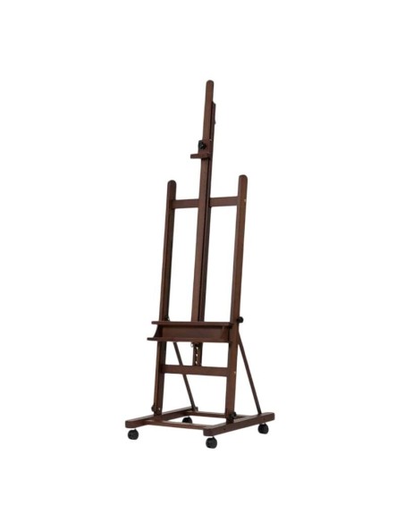 Studio easel with wheels and crank