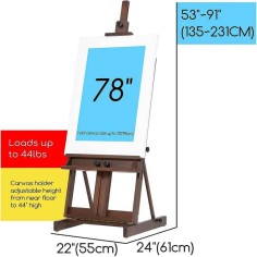 copy of Studio easel with wheels and crank