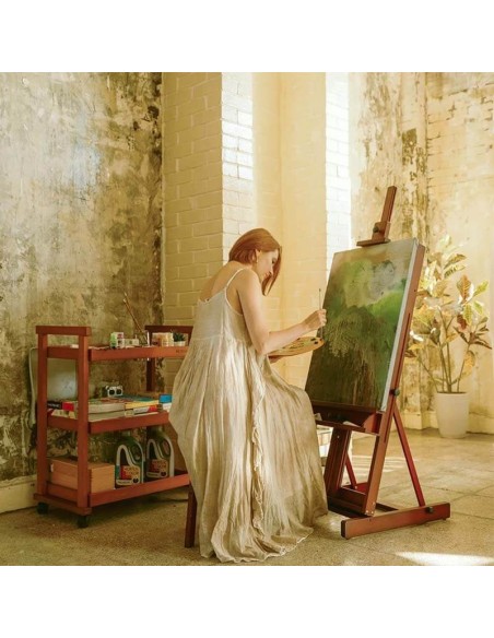copy of Studio easel with wheels and crank