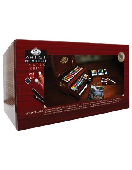 Royal & Langnickel – Cufăr pictură Artist Premier (RSET-ART8000), 80 piese