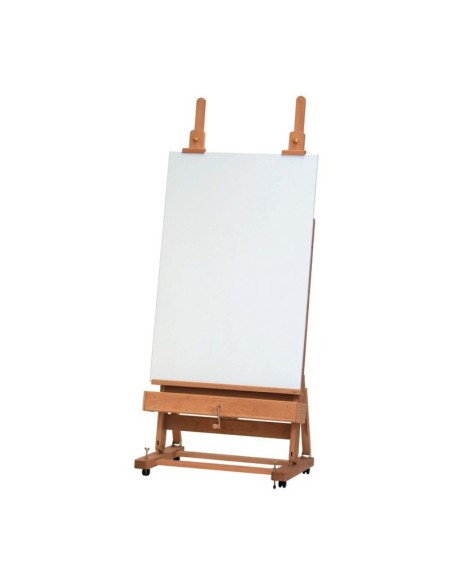 Șevalet studio profesional Mabef M/02 – fag masiv, cu manivelă, pentru pânze foarte mari