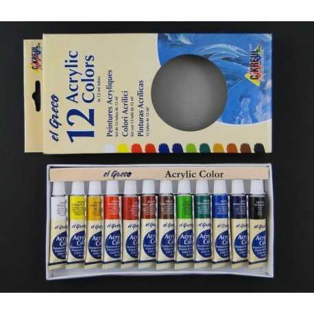 El Greco Acrylic Paint Set of 12