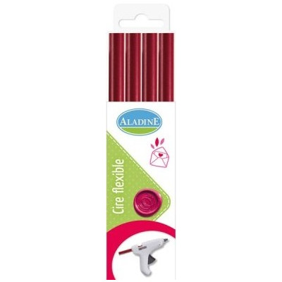 Aladine Flexible Wax Sticks - Burgundy Red