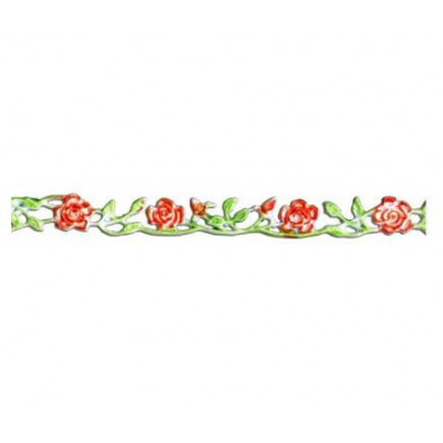 Banda din ceara motiv floral argintiu cod.36316