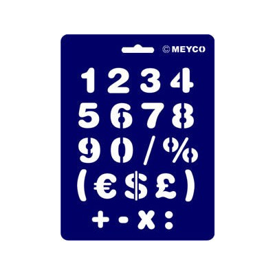 Sablon plastic "Numbers" 66003