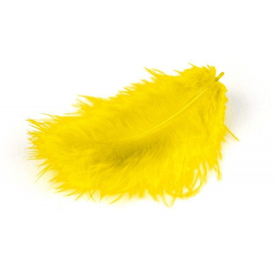 Pene marabou pentru decor - Galben -