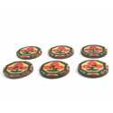 Set 6 nasturi lemn 69978 A