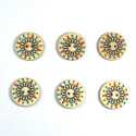 Set 6 nasturi lemn 69978 B