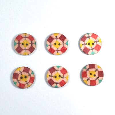 Set 6 nasturi lemn 69978 C