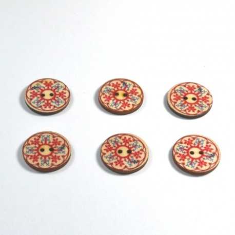 Set 6 nasturi lemn 69978 D