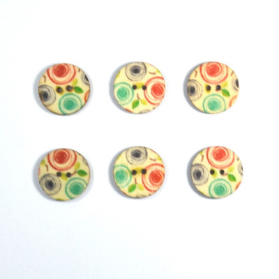 Set 6 nasturi lemn 69978 F