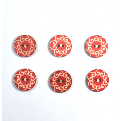 Set 6 nasturi lemn 69978 G