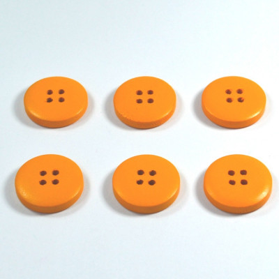 Set 6 nasturi lemn Mari 56684 - Portocaliu 2