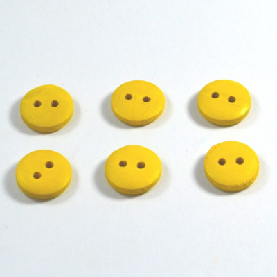 Set 6 nasturi lemn Mici 56684 - Galben 2